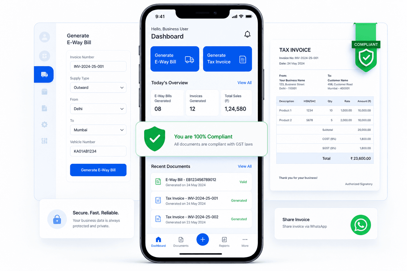 Generate GST e-Way bills and invoices on mobile with MobileTally